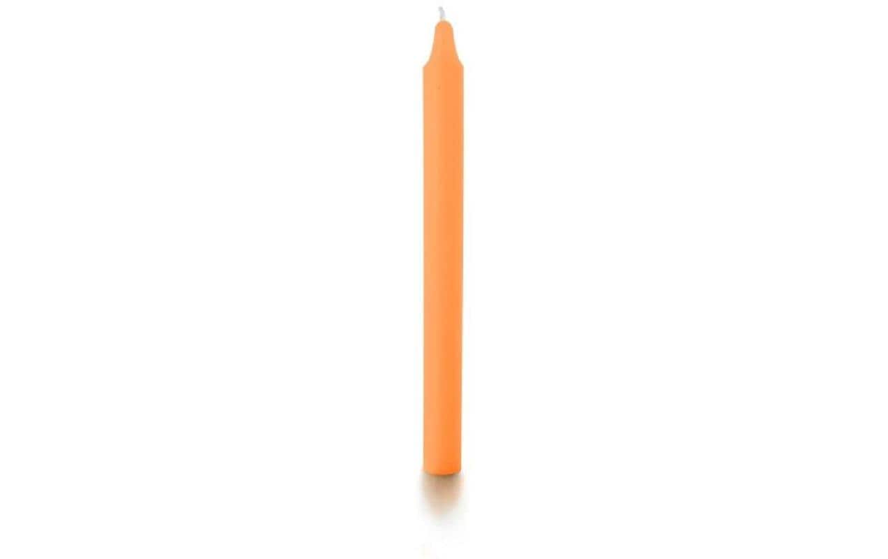 Balthasar Stabkerze – Ø 2,2 × 15 cm – Paraffin, Neonorange – 16-teilig