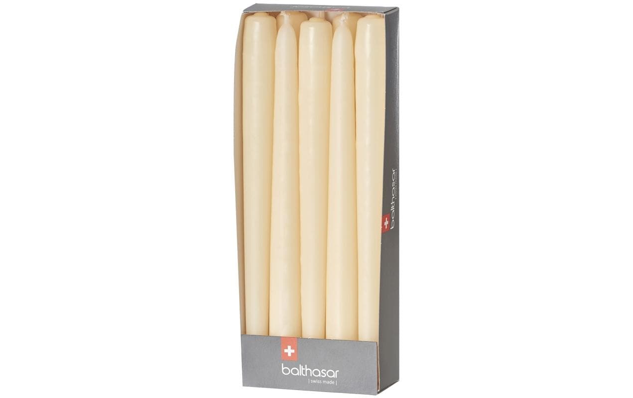 Balthasar Etoilekerze – Ø 2,2 × 24 cm – 10-teilig, ecru
