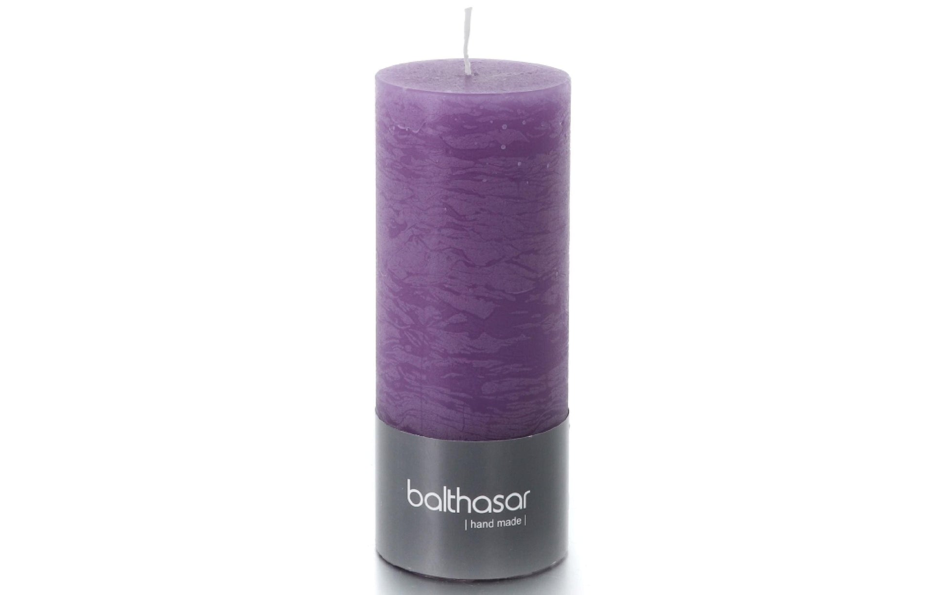 Balthasar Zylinderkerze – Ø 6 × 14 cm – Paraffin, Flieder – 50 h