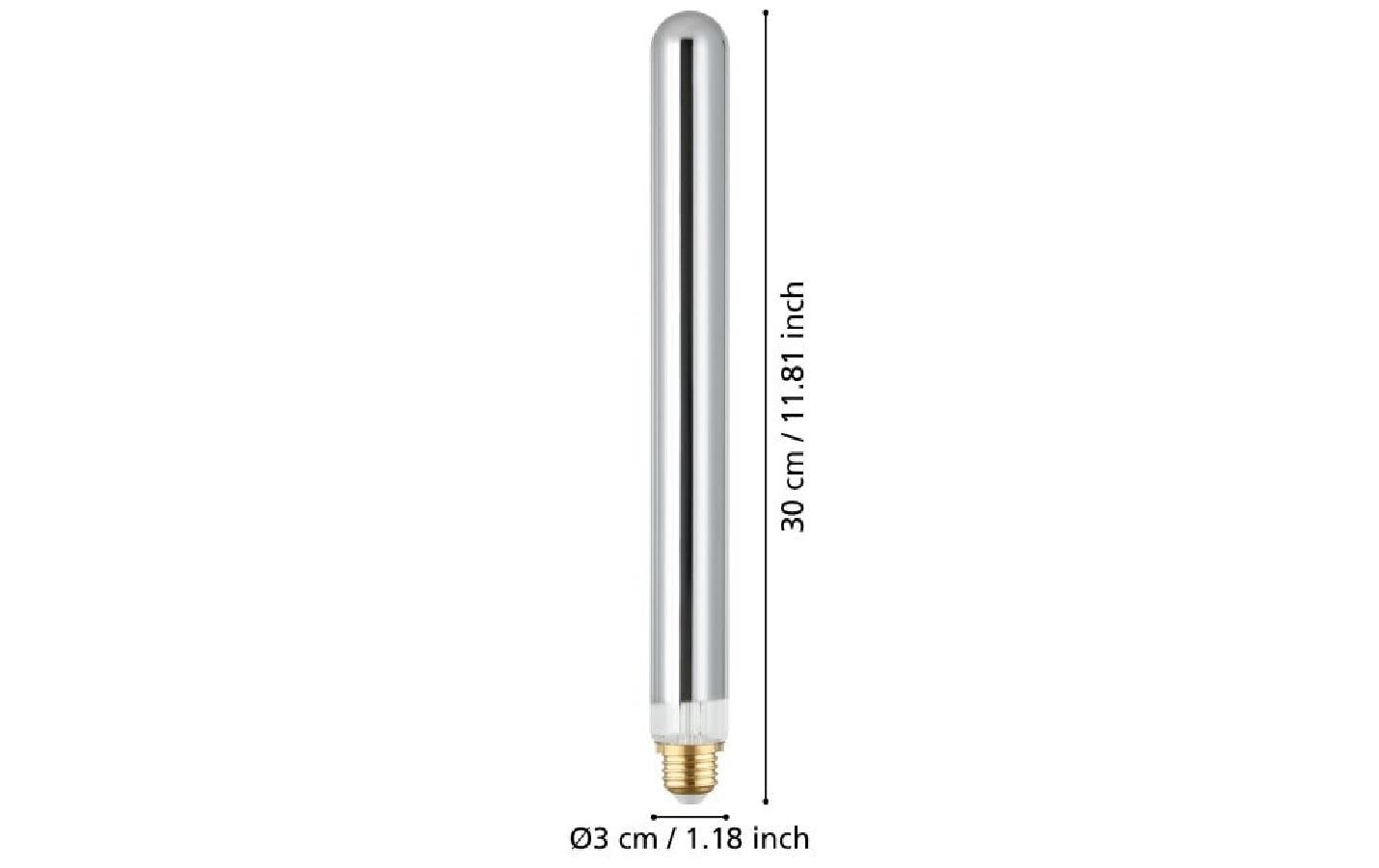 EGLO LED-Leuchtmittel E27 Stabform – Warmweiss 1700 K, 80 lm, 4 W – IP20 – 1 Stk. – Schwarz, Glas