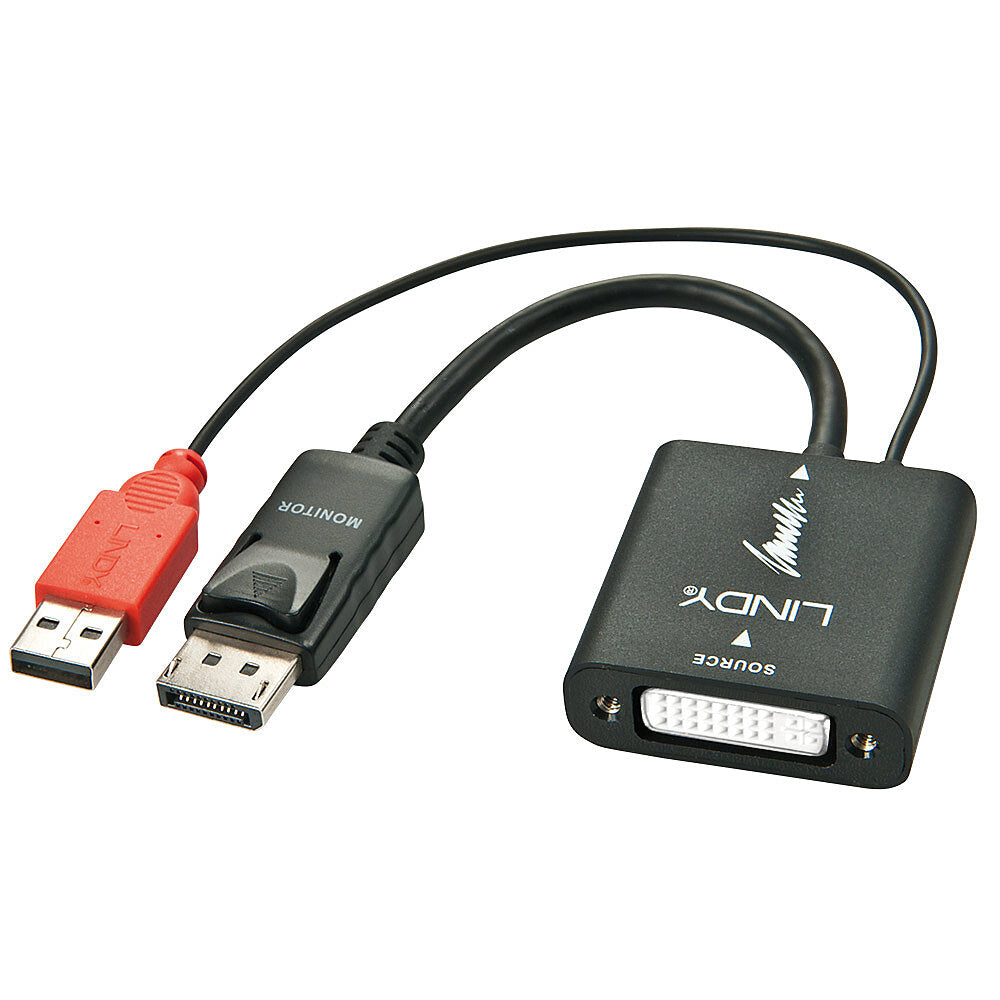 Lindy DVI-D (Buchse) auf DisplayPort (Stecker) Adapter