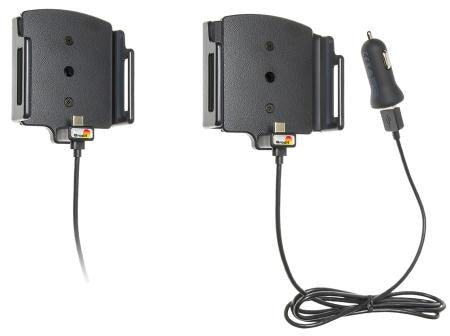 Brodit Auto-Ladegerät – Quick Charge 2.0, Schraubbefestigung, 75–89 mm, Schwarz
