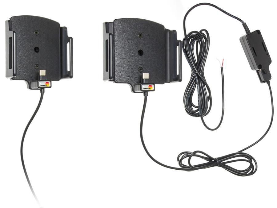Brodit 527844 Kfz-Ladehalterung – Schraubbefestigung – für Smartphones 7,5–8,9 cm Breite – Schwarz