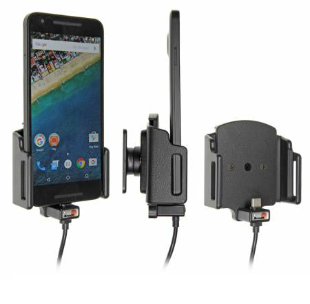 Brodit Aktive Halterung mit Zigarettenanzünder-Stecker – Auto-Ladegerät – Zigarettenanzünder/USB, für Handy/Smartphone – Schwarz