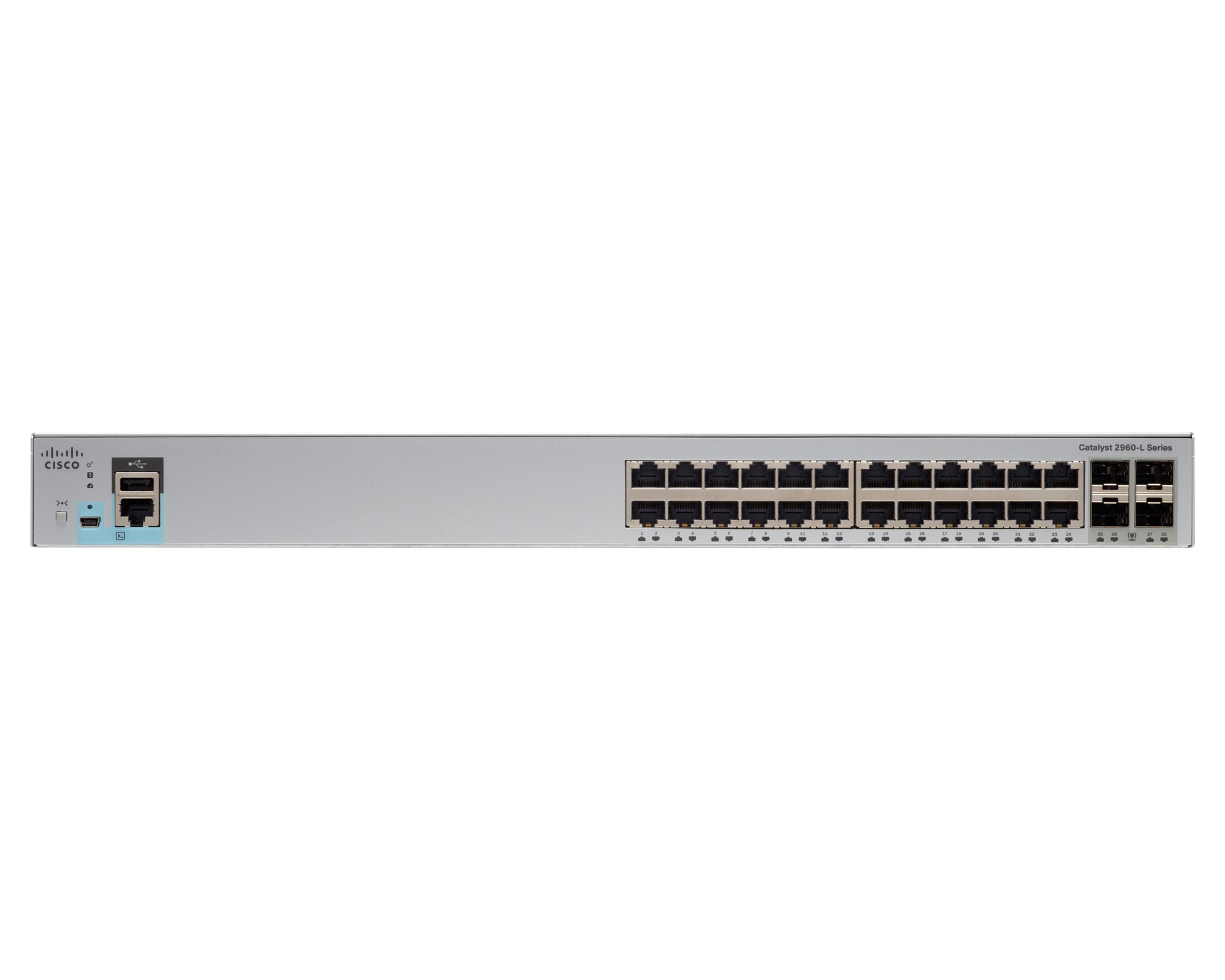 Cisco Catalyst C2960L24TSLL – Verwalteter L2 Switch – 24× 1G, 4× SFP, 19", 1U
