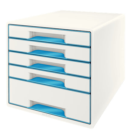 Leitz Wow Cube Aufbewahrungsbox – Blau, Weiss, Gummi