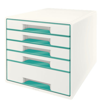 Leitz Wow Cube Aufbewahrungsbox – türkis, weiss, Gummi