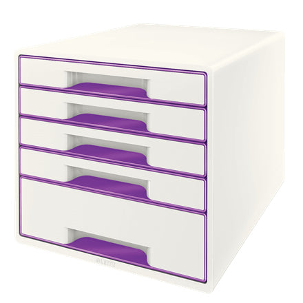 Leitz Wow Cube Aufbewahrungsbox – violett, weiss, Gummi