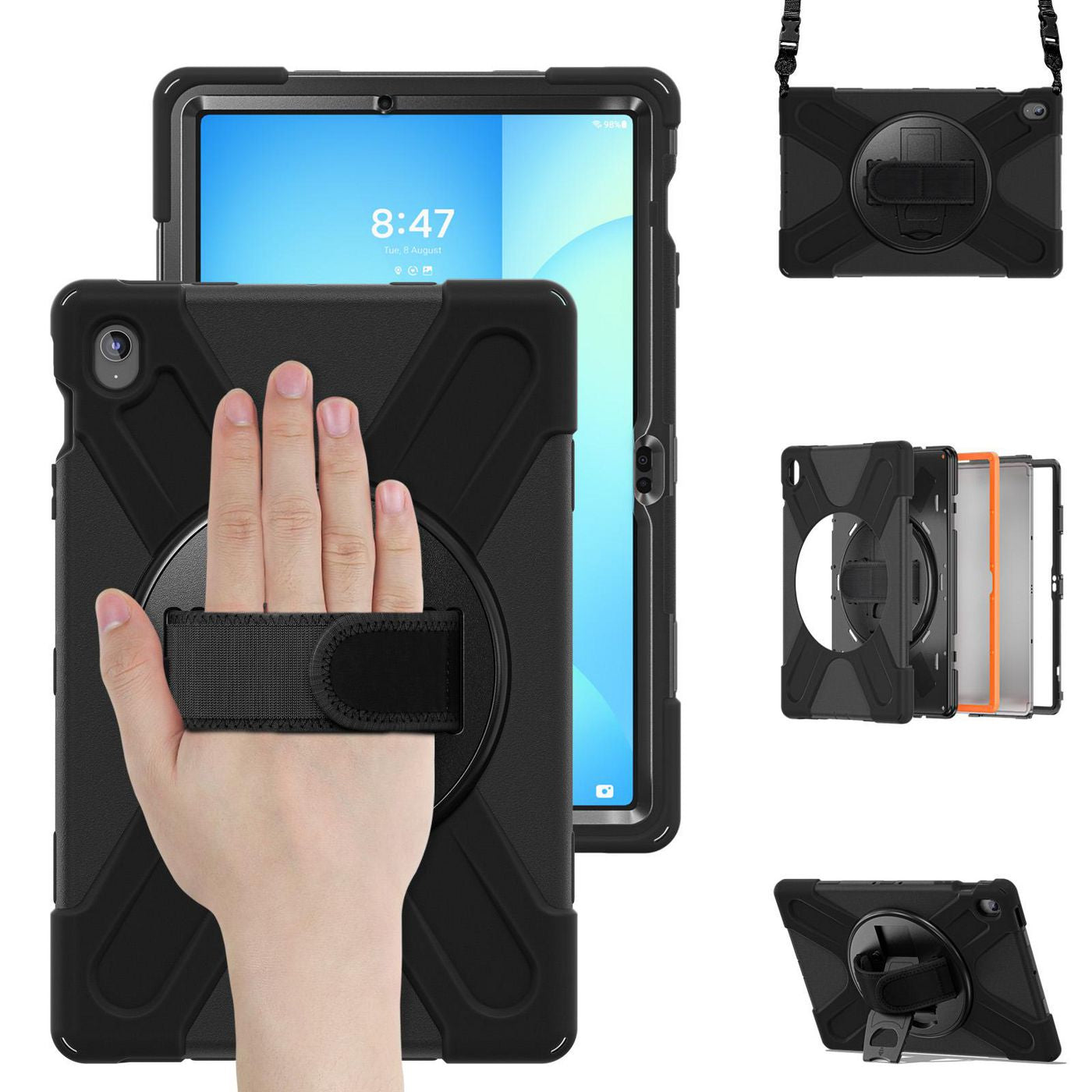 eSTUFF Panzerglas für Samsung Galaxy Tab S10 FE+ – Schwarz