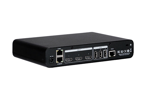 AVer MT300 – HDMI Matrix, 3× HDMI Eingang / 2× HDMI Ausgang, 4K@60 Hz, PoE, RS-232, 2× USB-B, Audioverfolgung, Schwarz