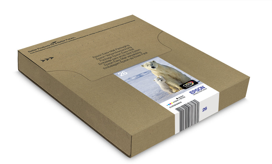 Epson 26 Tintenpatronen-Multipack, Schwarz/Cyan/Magenta/Gelb (Original)