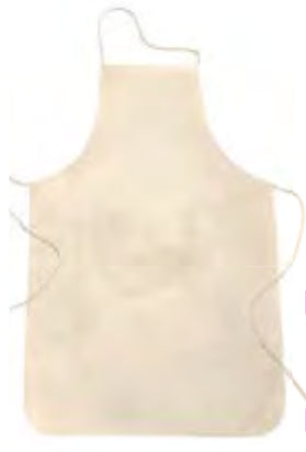 GLOREX Schürze zum Bemalen – Baumwolle, 60×90 cm, Beige, 1 Stück