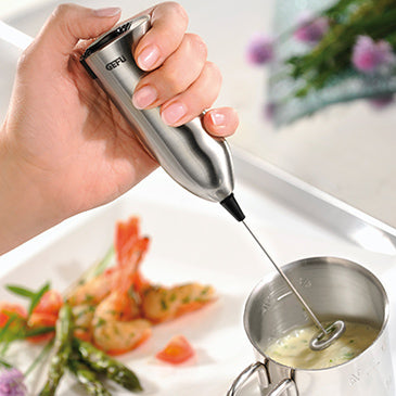 GEFU Milchschäumer-Stab MARCELLO – 2×AA, 16'000 U/min – silber