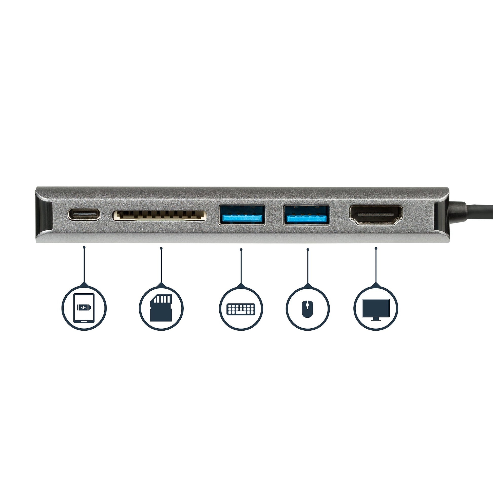 StarTech.com DKT30CHSDPD1 Multiport-Adapter – USB-C, 1× HDMI, 60 W PD, GbE, für Windows/Mac/ChromeOS