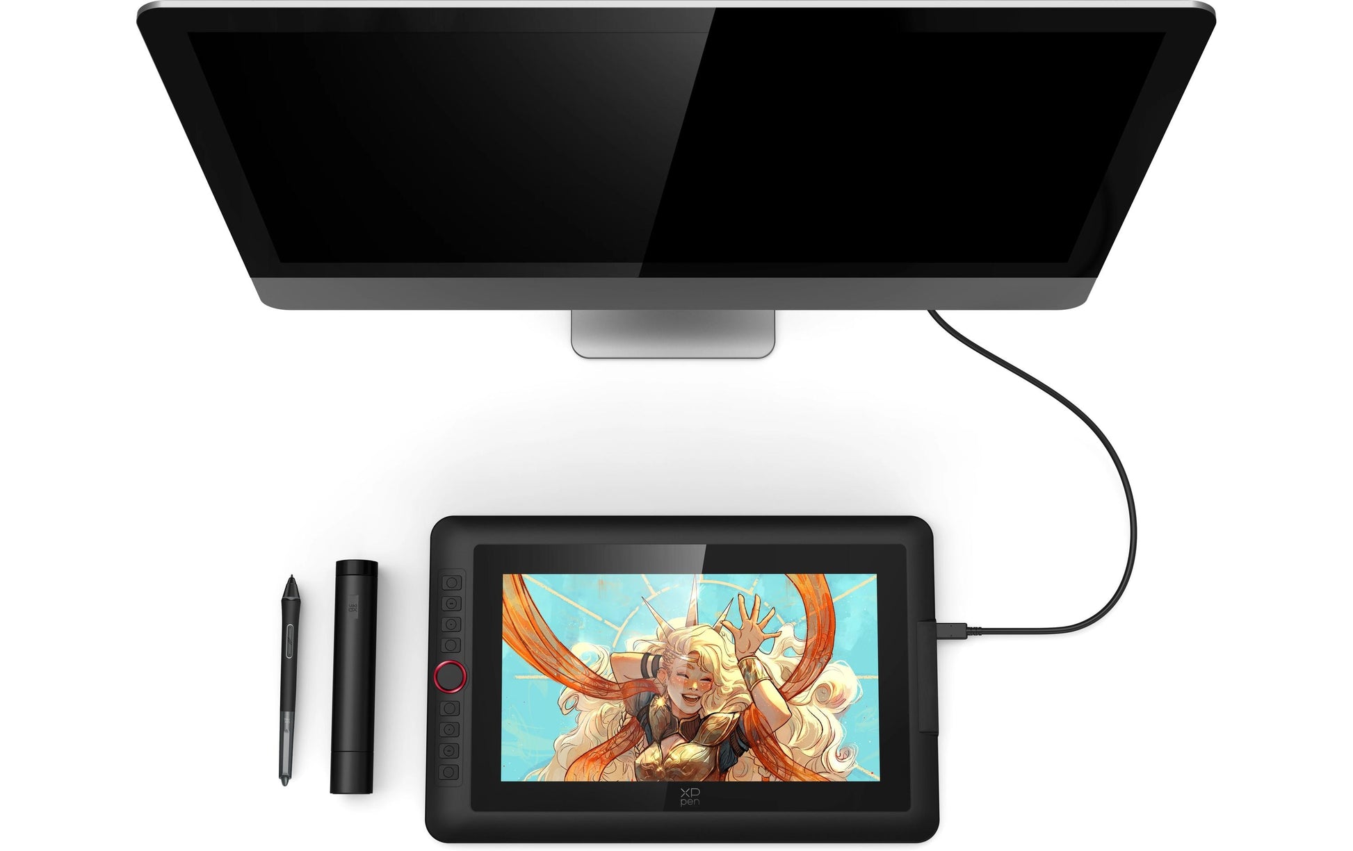 XPPen XP-PEN – Stiftdisplay Artist Pro 13.3 V2, 13", Stift, schwarz, für Windows, macOS, Android und mehr