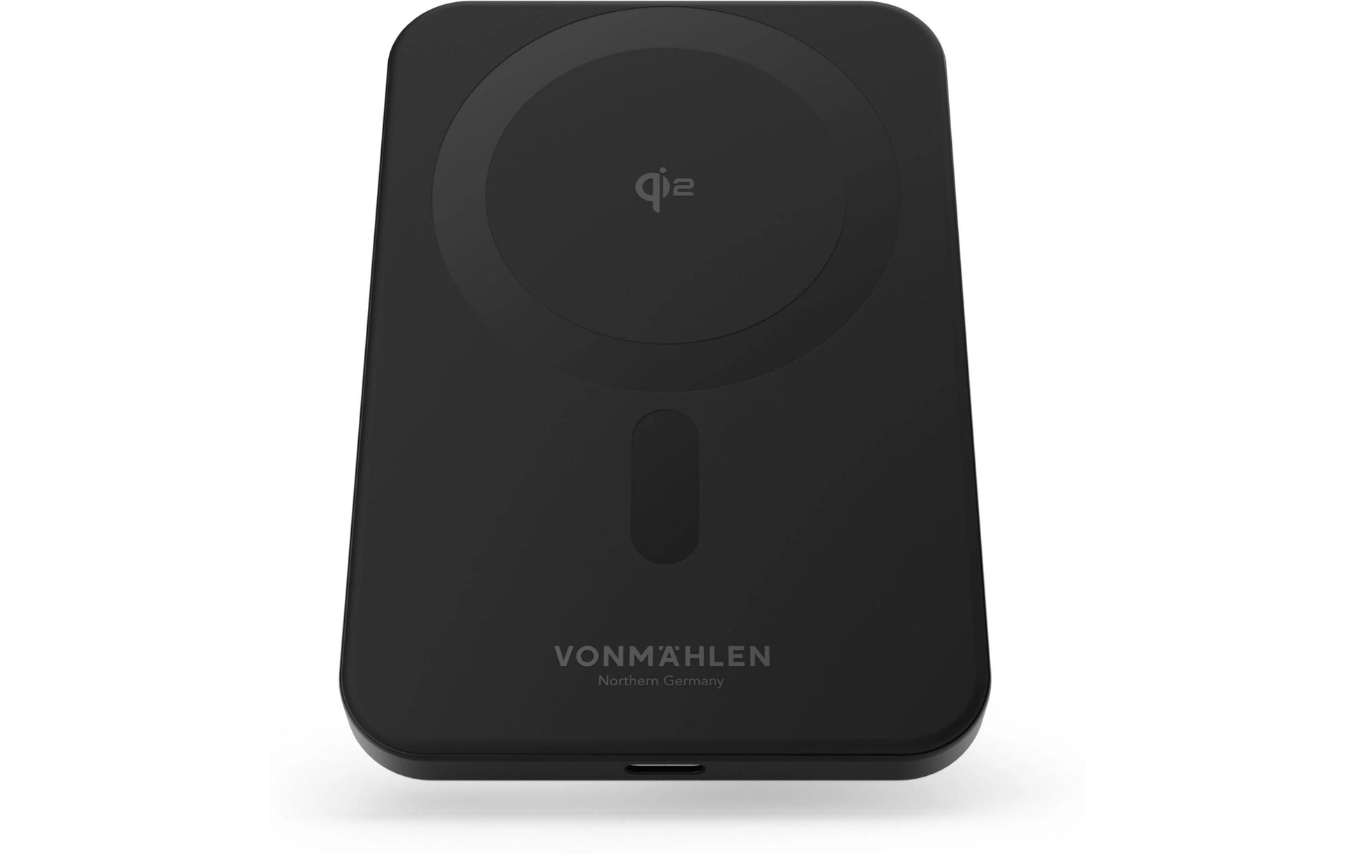Vonmählen Powerbank 5000 mAh, 1× USB-C, kabelloses Laden, Schwarz