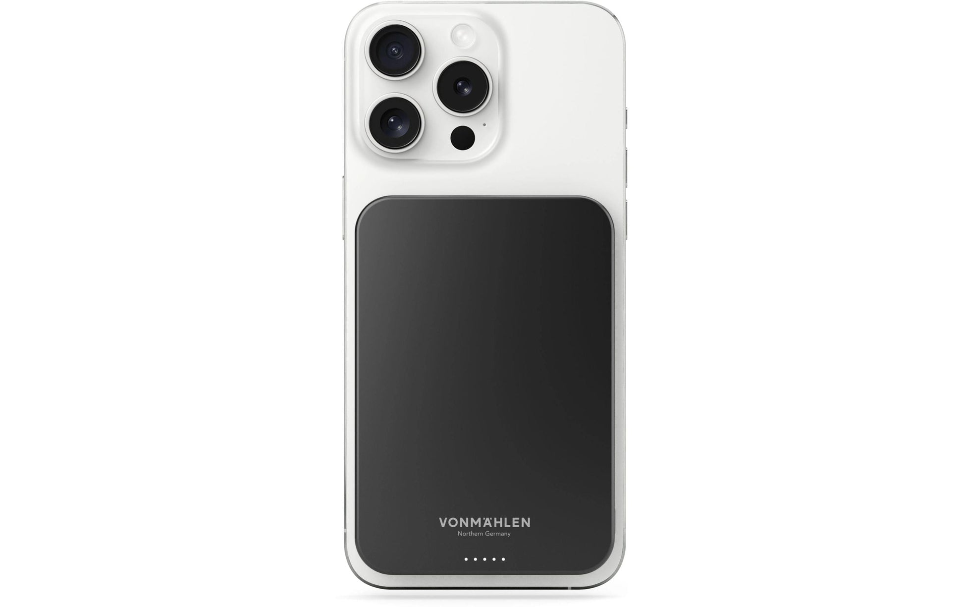 Vonmählen Powerbank 5000 mAh, 1× USB-C, kabelloses Laden, Schwarz
