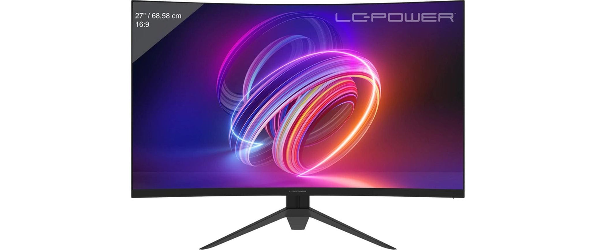 LC-Power LC-M27FC-V1 – Monitor, 27", VA, Gebogen, 180 Hz, 300 cd/m², VESA 100 × 100, Schwarz