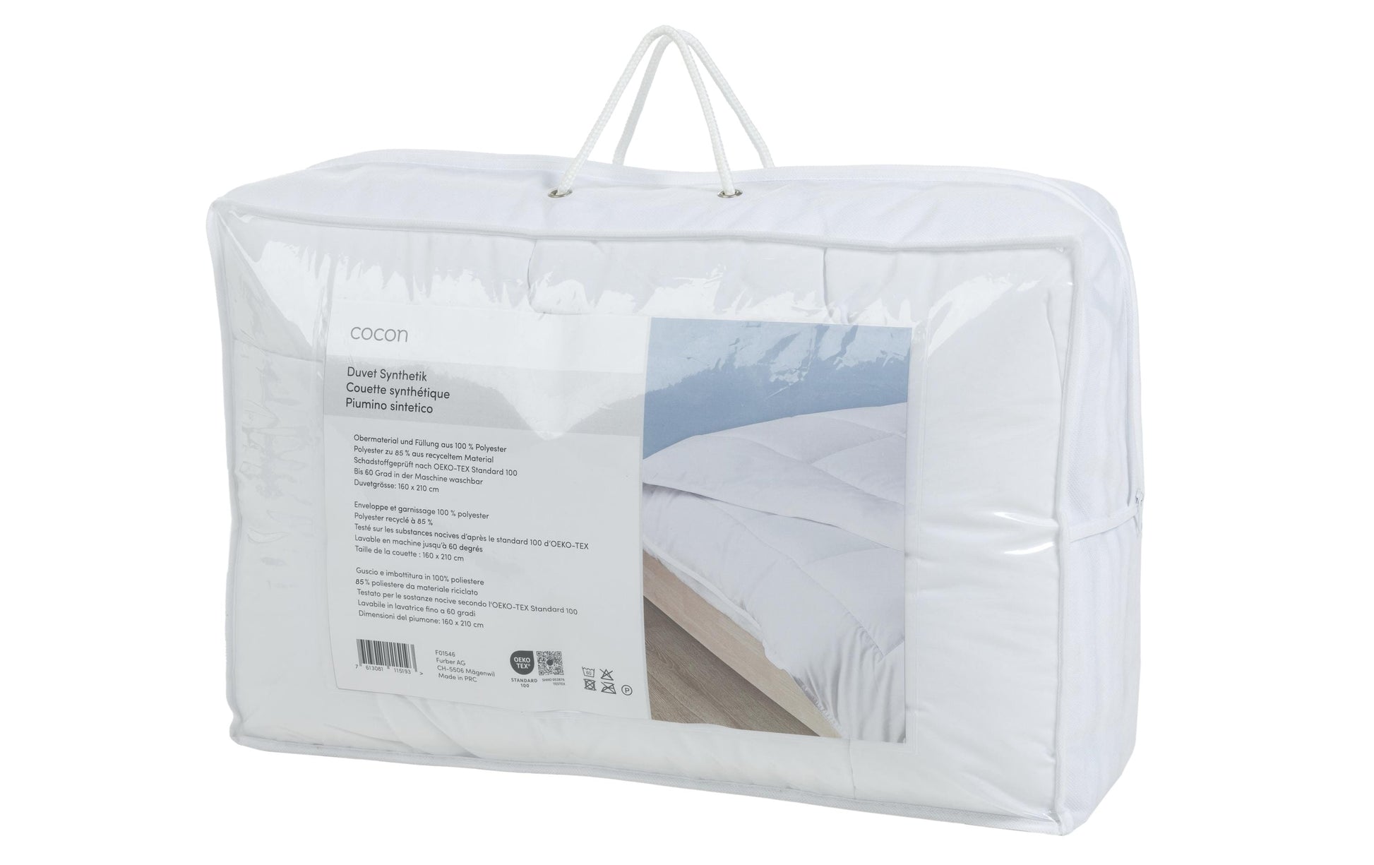 COCON Polyester-Duvet – 160 × 210 cm – 1008 g – OEKO-TEX Standard 100
