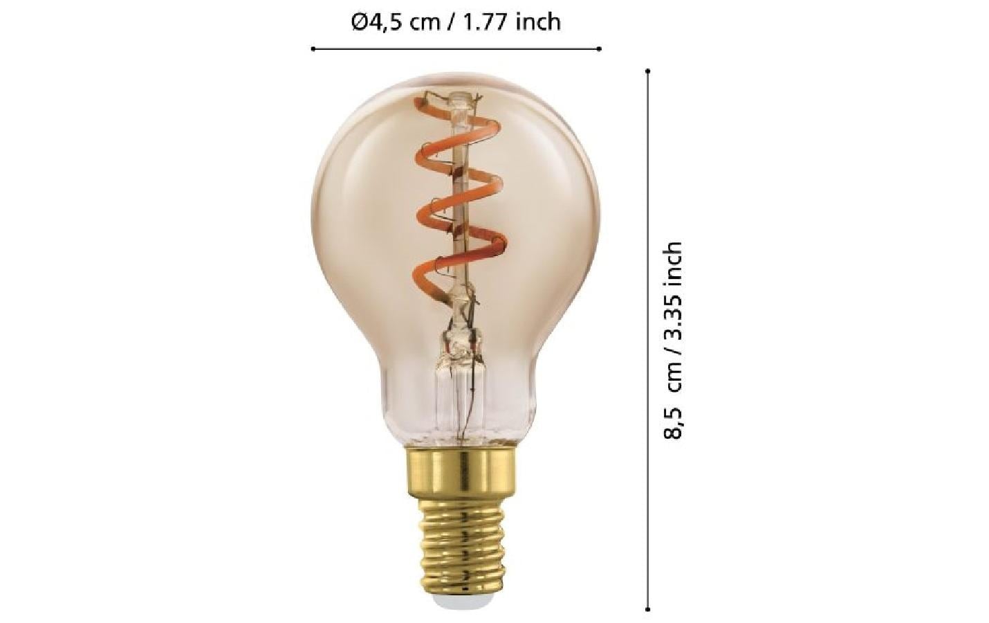 EGLO Leuchtmittel E14 A-Form – 145 lm, 4 W, Warmweiss 2000 K – IP20 – 1 Stk.