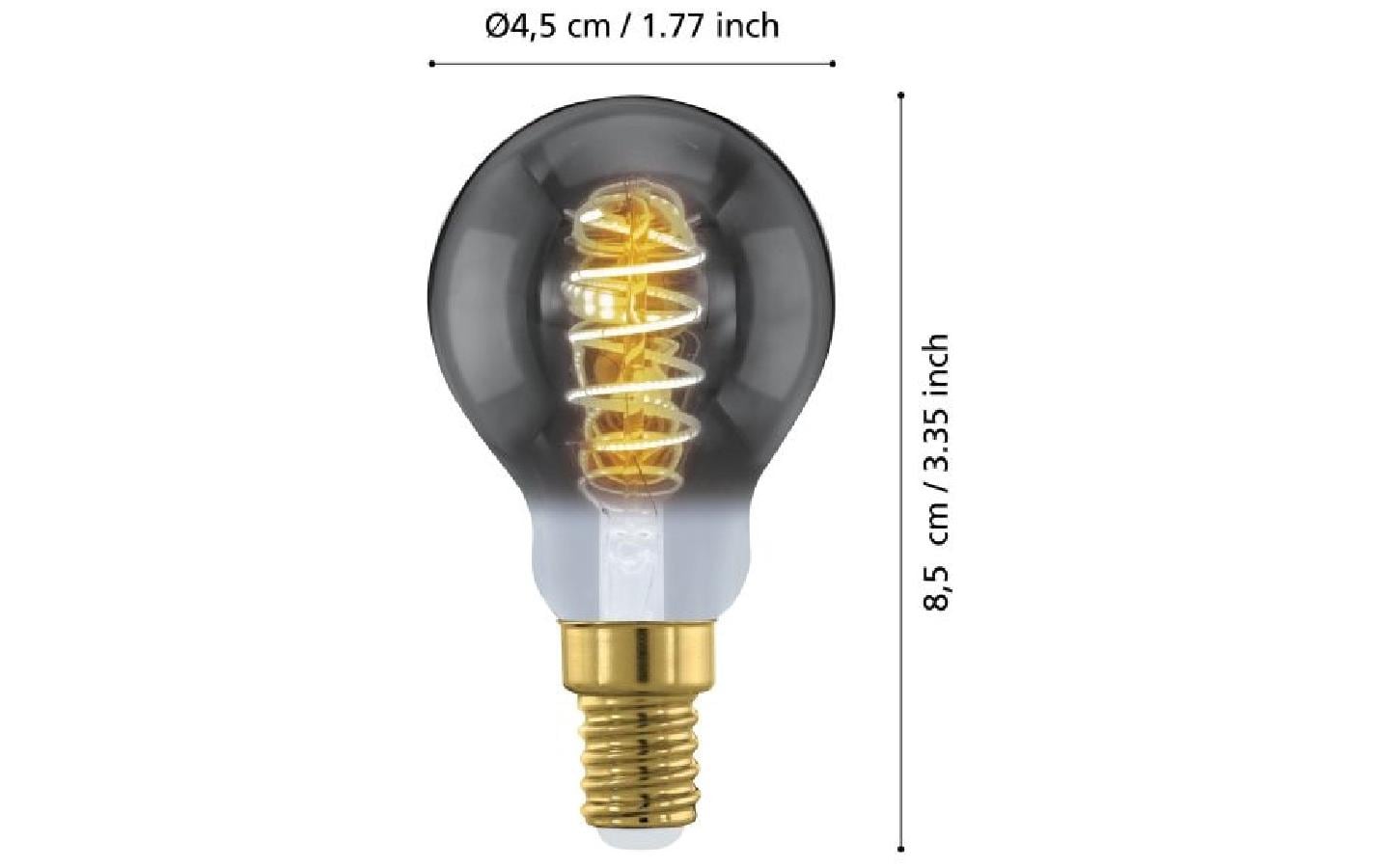 EGLO LED-Leuchtmittel E14 Globus – 100 lm, 4 W, Warmweiss 2000 K, dimmbar – 1 Stk.