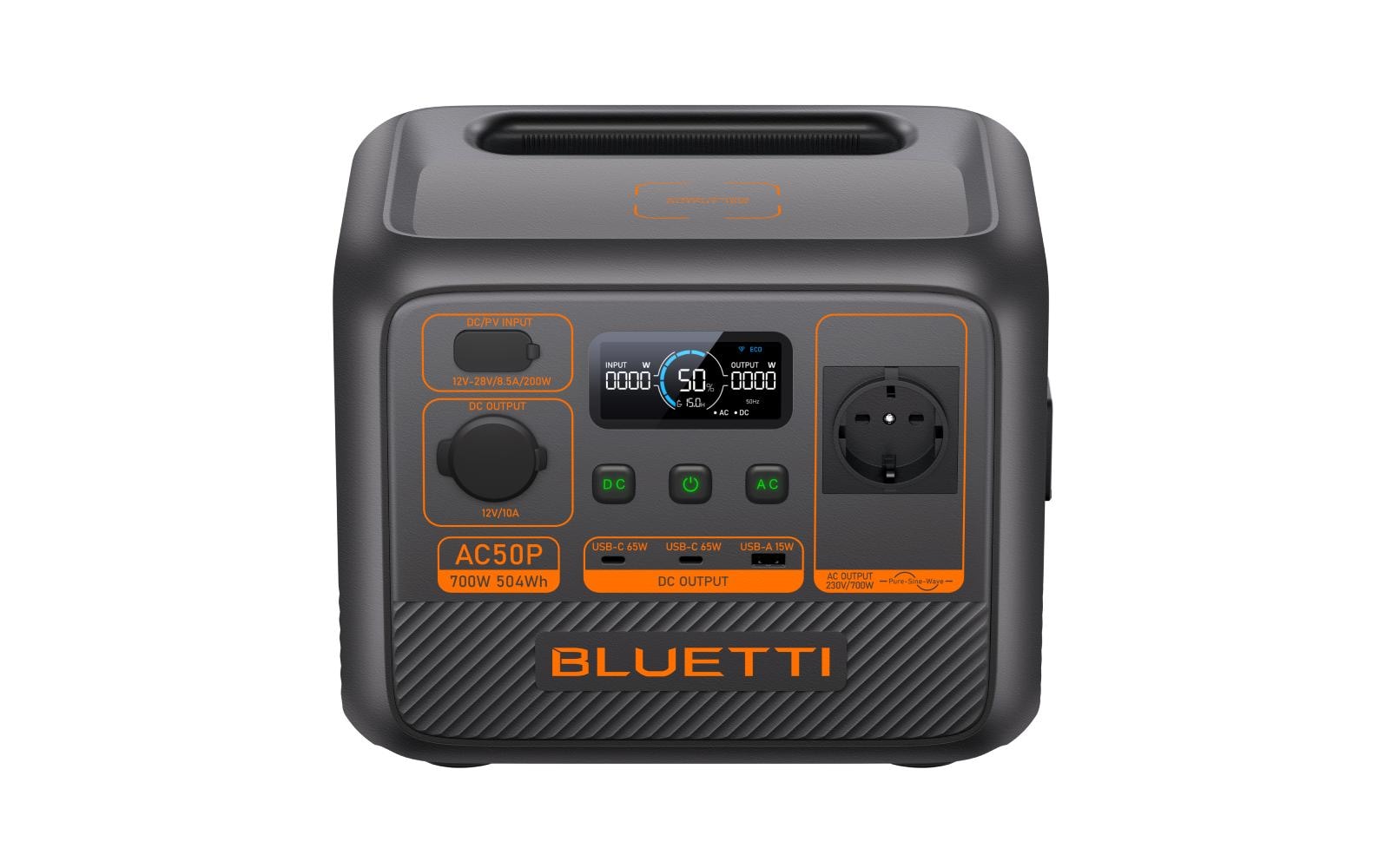 Bluetti AC50P – Powerstation – 504 Wh, 700 W, LiFePO4
