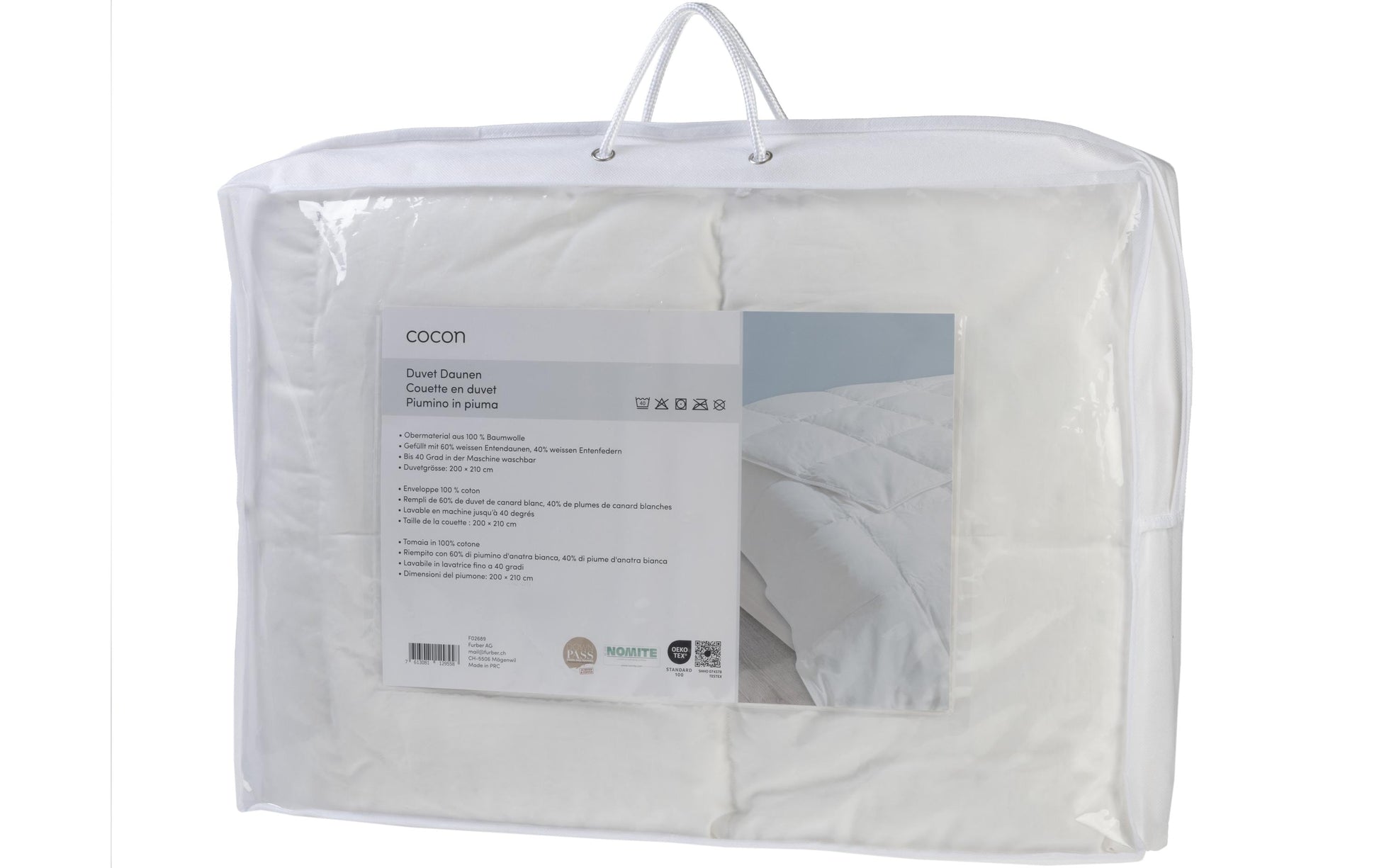 Cocon Medium Federn-Duvet – 200 × 210 cm