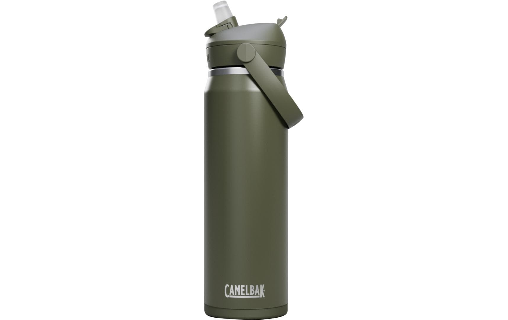 CamelBak Thrive Isolierflasche 750 ml – doppelwandig, Edelstahl, mit Strohhalm, Moos