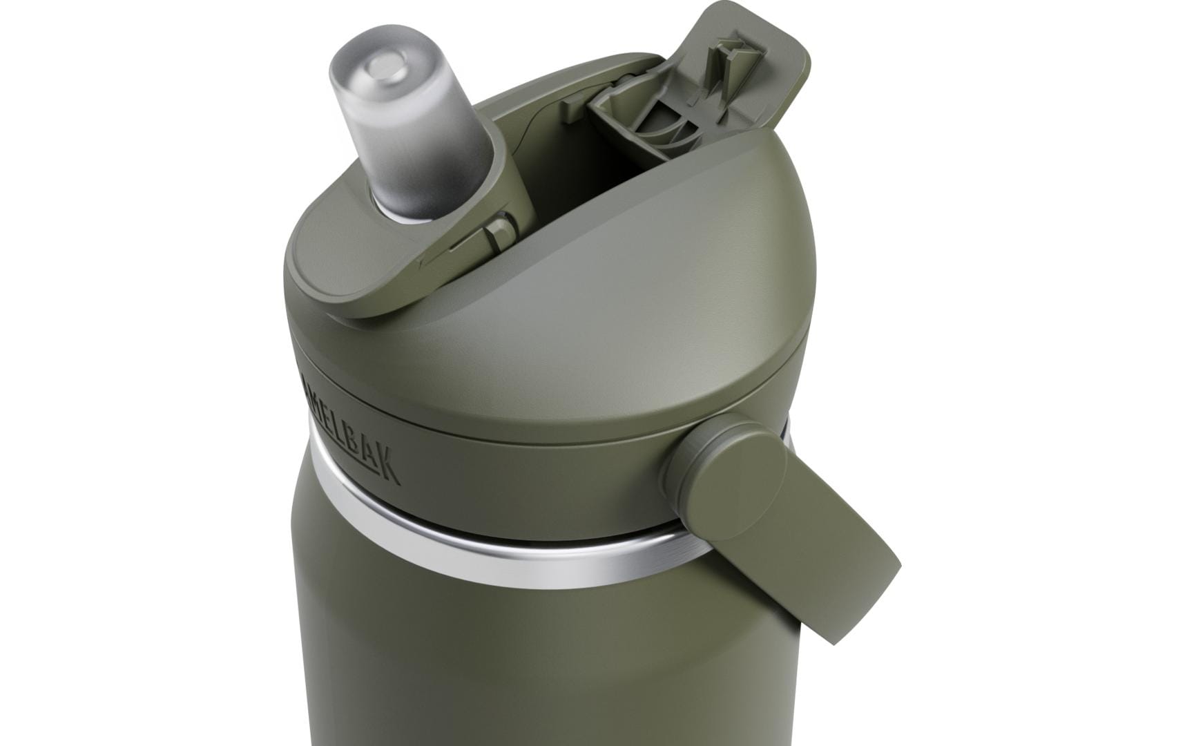 CamelBak Thrive Isolierflasche 750 ml – doppelwandig, Edelstahl, mit Strohhalm, Moos