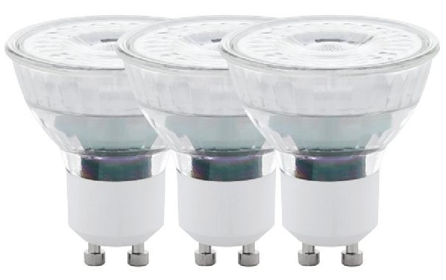 EGLO Leuchtmittel GU10 Globus – Warmweiss 2700 K, 345 lm, 4,5 W – IP20 – 1 Stk. – Transparent/Glas