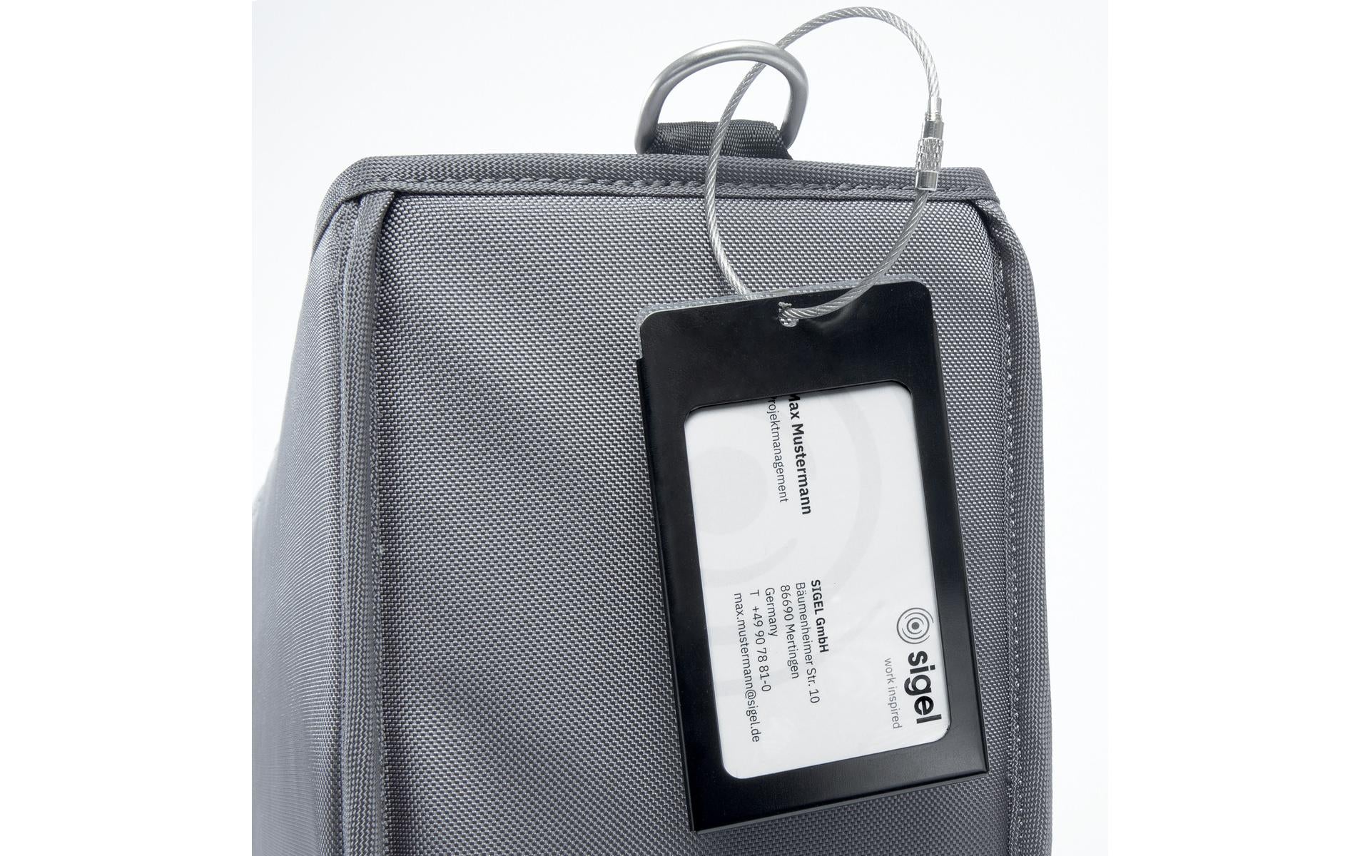 Sigel Tragetasche Desk Sharing Bag – 15,1 l, rPET, grau, 36 × 28 × 15 cm