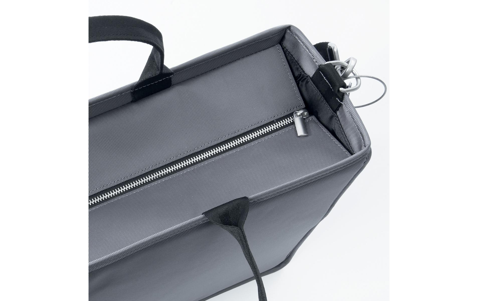 Sigel Tragetasche Desk Sharing Bag – 15,1 l, rPET, grau, 36 × 28 × 15 cm