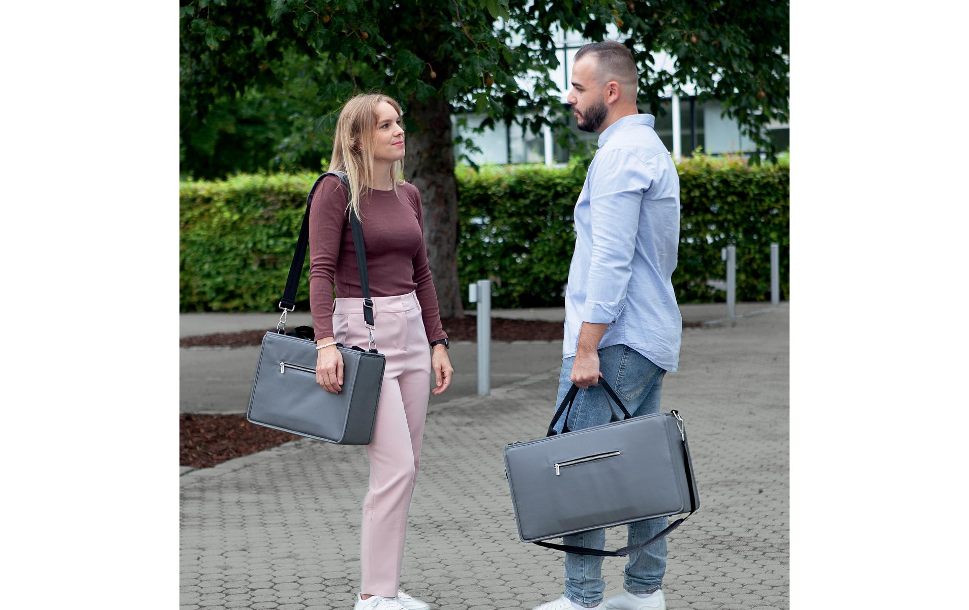 Sigel Tragetasche Desk Sharing Bag – 15,1 l, rPET, grau, 36 × 28 × 15 cm