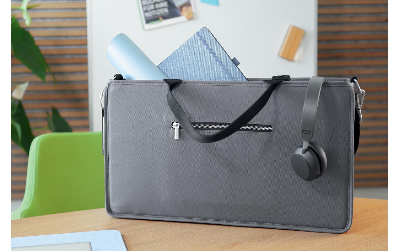 Sigel Tragetasche Desk Sharing Bag L – 21 l, rPET, grau, 50 × 28 × 15 cm