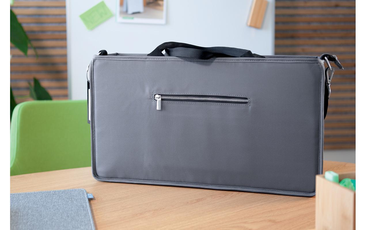 Sigel Tragetasche Desk Sharing Bag L – 21 l, rPET, grau, 50 × 28 × 15 cm
