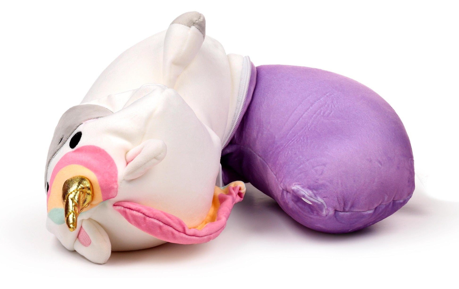 Sombo Reisekissen mit Memory-Schaum – für Kinder ab 3 Jahren – Lila, Plüsch – Einhorn