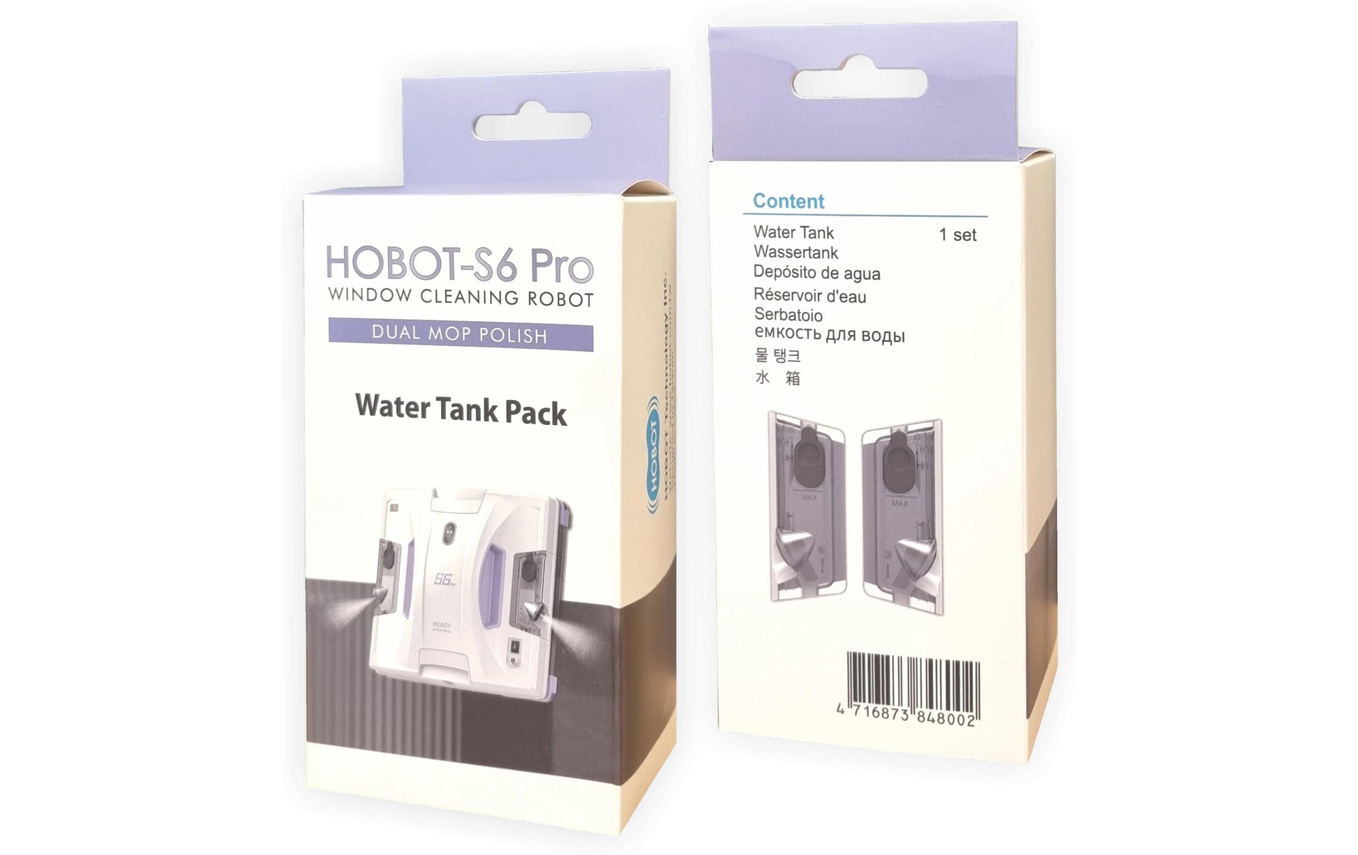 Hobot Wassertank-Set – Grau, für S-6 Pro, Fensterputzroboter