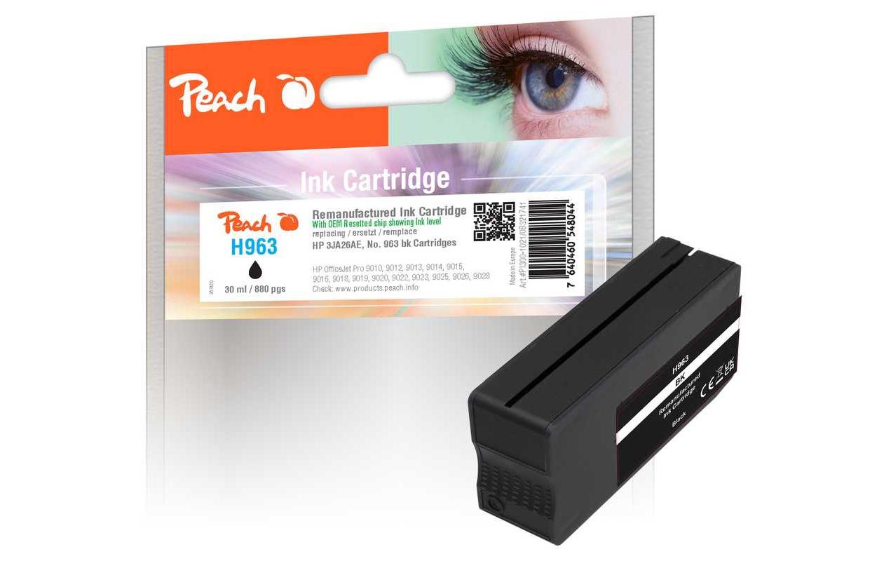 Peach 3JA26AE Schwarz Tintenpatrone (Kompatibel) – 1'000 Seiten – für HP OfficeJet Pro 9010/9012/9013 …