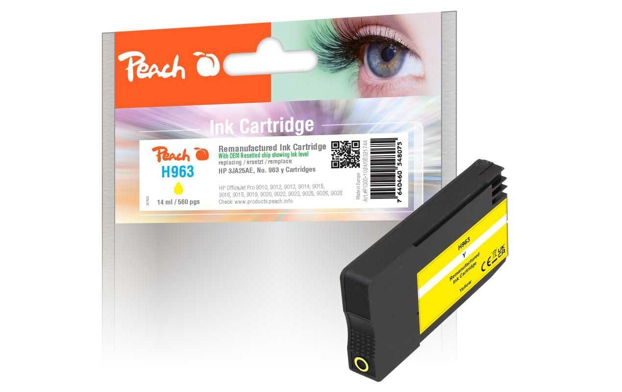 Peach 3JA25AE Gelbe Tintenpatrone (Kompatibel) – 700 Seiten – für HP OfficeJet Pro 9010/9012/9013 …