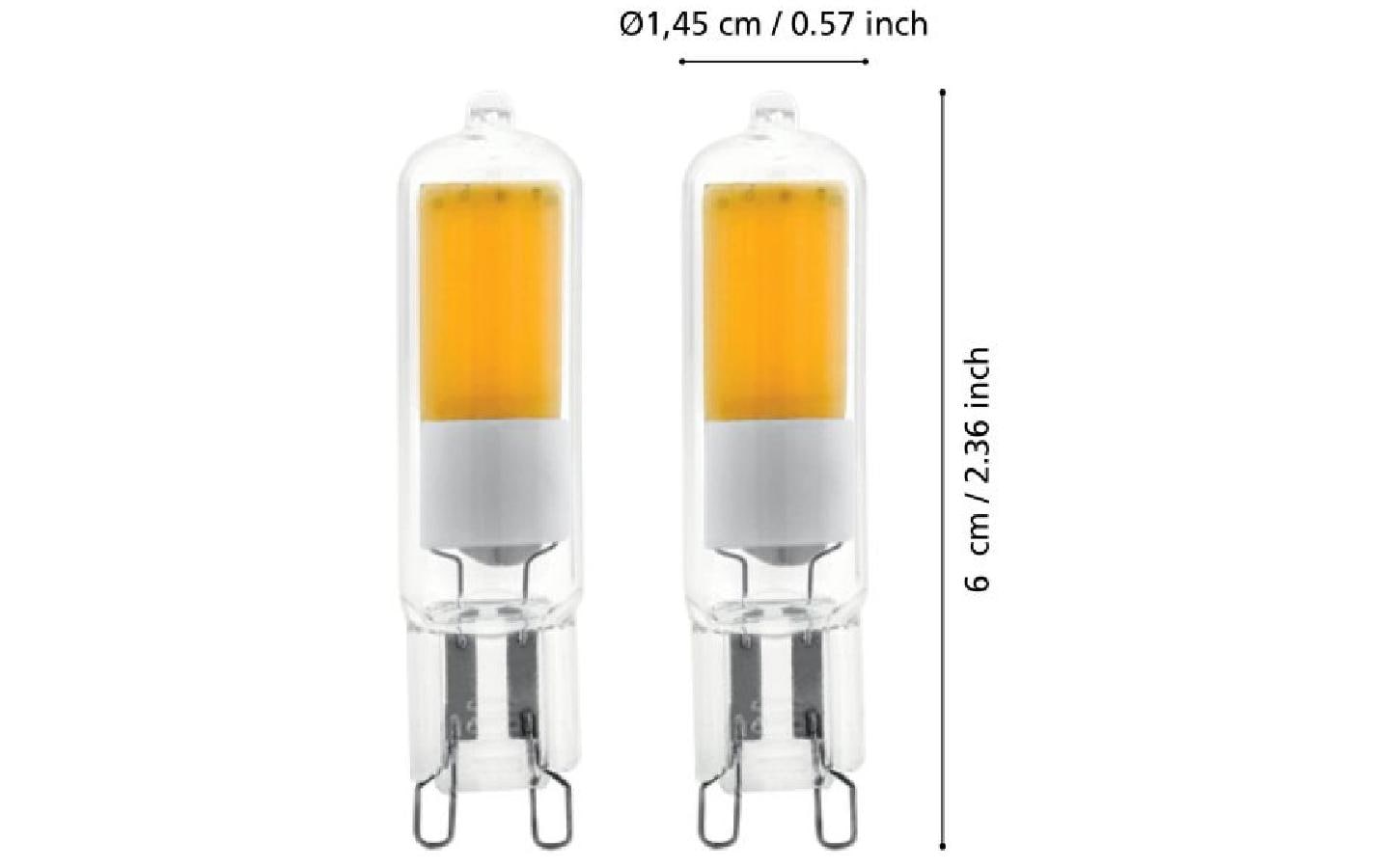 EGLO Leuchtmittel G9 Kapsel – Neutralweiss 4000 K, 200 lm, 2 W – IP20 – 1 Stk. – Transparent, Glas