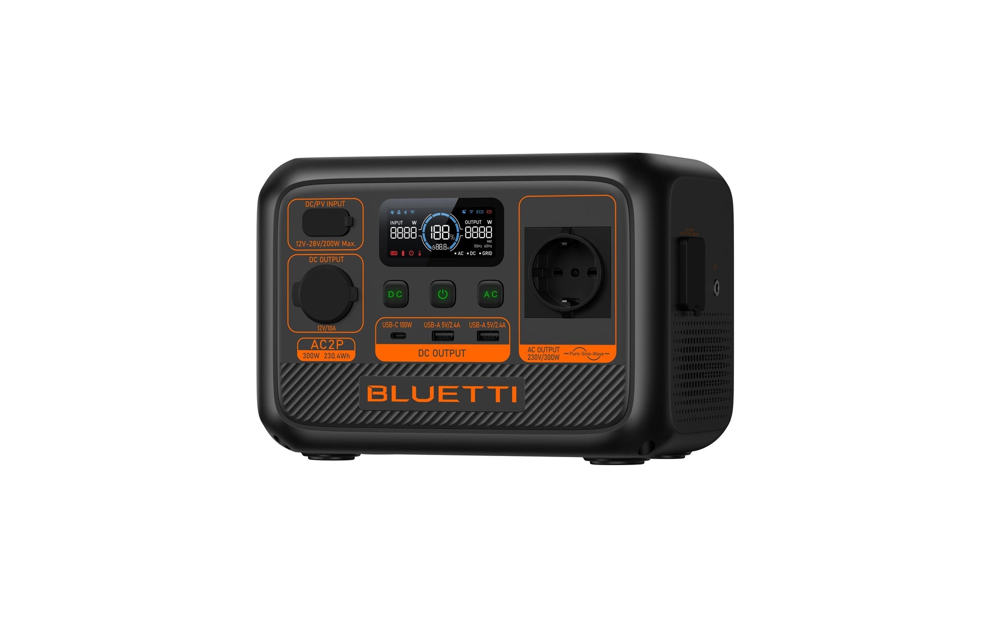 Bluetti AC2P – Powerstation – 230 Wh, 300 W, LiFePO4