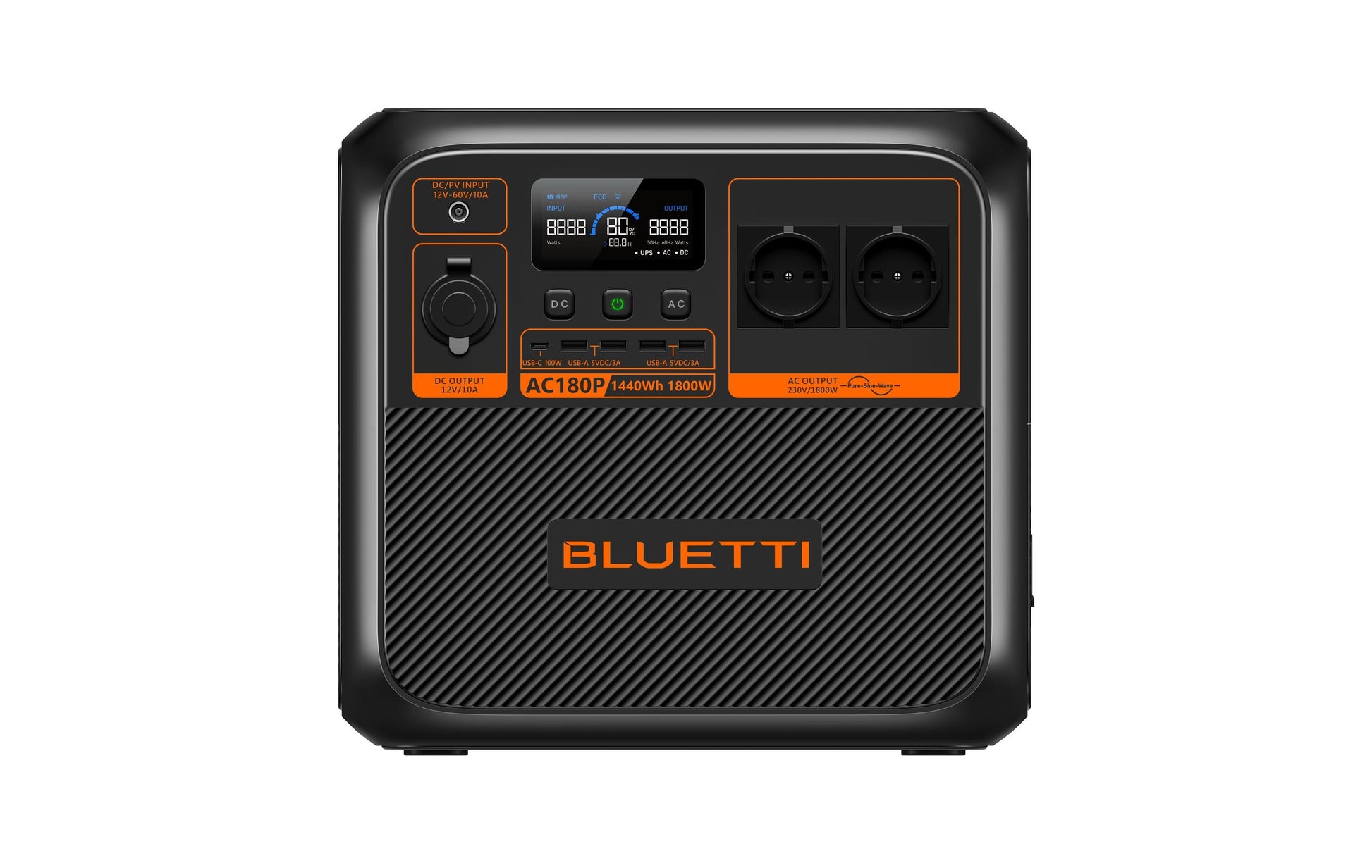 Bluetti AC180P – Powerstation – 1'440 Wh, 1'800 W, LiFePO4