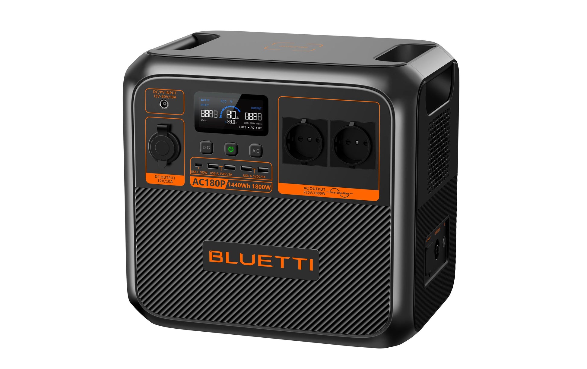 Bluetti AC180P – Powerstation – 1'440 Wh, 1'800 W, LiFePO4