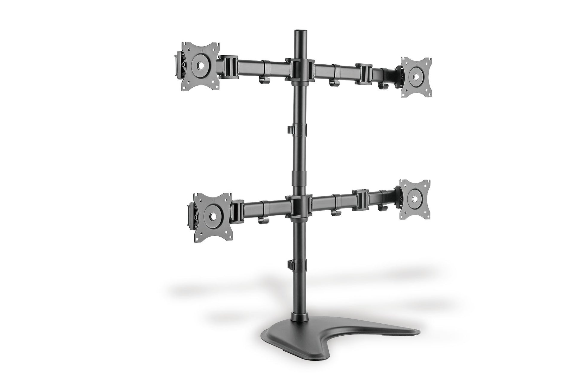 Digitus Tischhalterung, Quad, Tischklemme, bis 27", VESA 75 × 75/100 × 100 mm, 8 kg, Schwarz