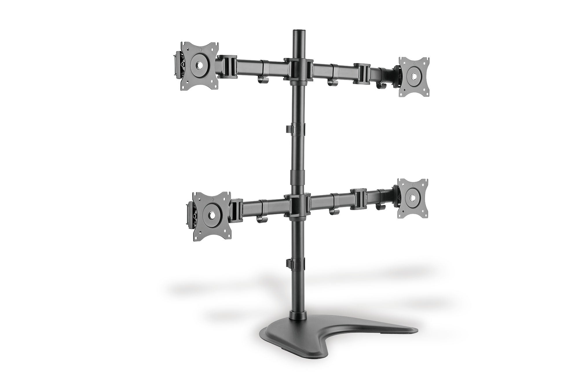 Digitus Tischhalterung, Quad, Tischklemme, bis 27", VESA 75 × 75/100 × 100 mm, 8 kg, Schwarz