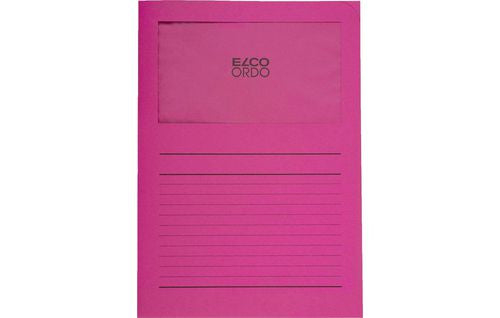 Elco Ordo Classico Sichtmappe A4 – 100 Hüllen, Fuchsia, Papier
