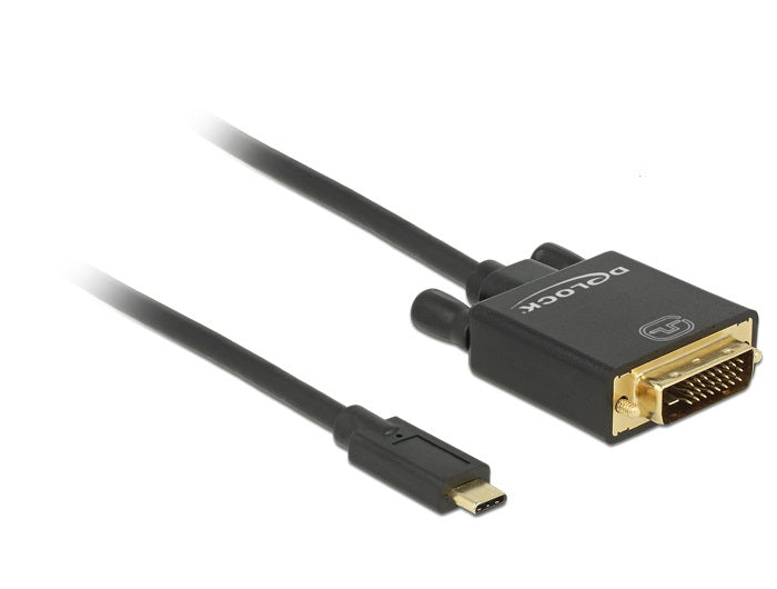DeLOCK USB-C auf DVI-D Adapter 4K 30 Hz – 1 m – für Geräte mit USB-C (DisplayPort Alt Mode)