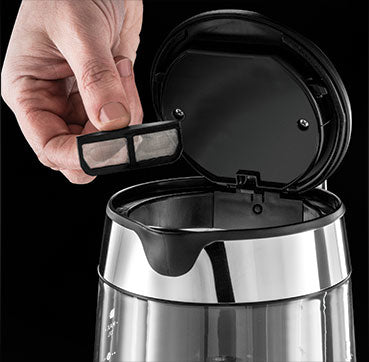 Russell Hobbs Wasserkocher – 1,7 l, Edelstahl, Schwarz