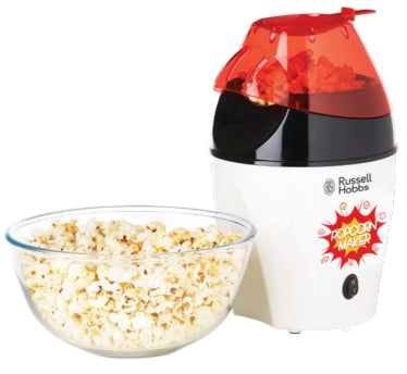 Russell Hobbs Popcornmaschine Fiesta – 1200 W, Heissluft – Schwarz/Rot/Weiss