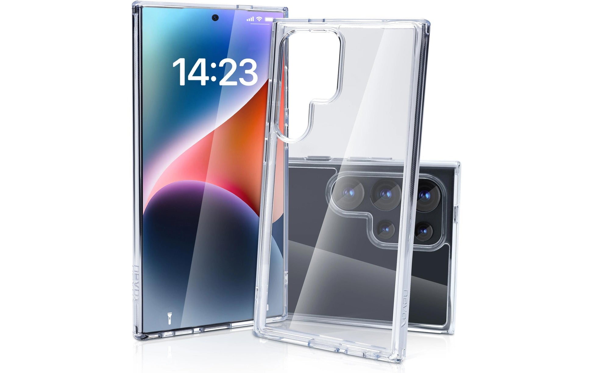 nevox StyleShell SHOCKFlex – Backcover – für Samsung Galaxy S25 Ultra, PC+TPU, Transparent